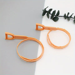 3pcs Drain Sink Snake Hair Clog Remover Cleaning Tool Orange