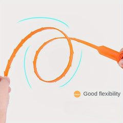 3pcs Drain Sink Snake Hair Clog Remover Cleaning Tool Orange