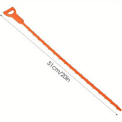 3pcs Drain Sink Snake Hair Clog Remover Cleaning Tool Orange