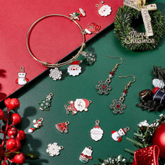 20pcs Christmas Tree Charms Bulk Candy Cane Charms For Jewelry Making