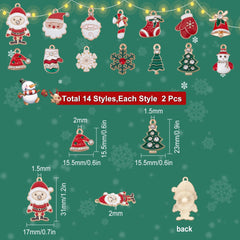 20pcs Christmas Tree Charms Bulk Candy Cane Charms For Jewelry Making