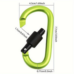 8pcs 8.0cm Thickened Quick Hanging Buckle with Lock D-shaped Carabiner
