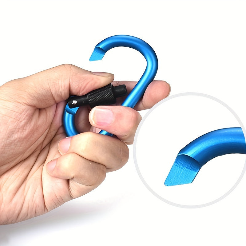 8pcs 8.0cm Thickened Quick Hanging Buckle with Lock D-shaped Carabiner