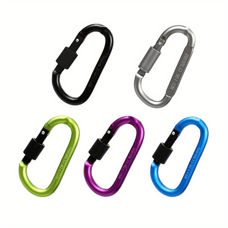 8pcs 8.0cm Thickened Quick Hanging Buckle with Lock D-shaped Carabiner