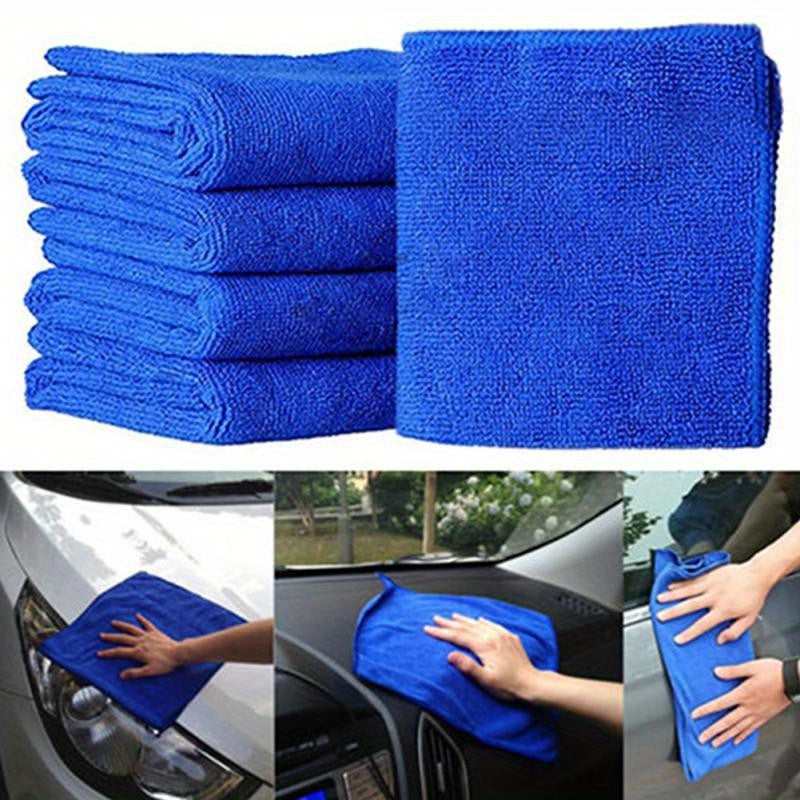 5pcs Car Cleaning Towel Set, Microfiber Cloth for Washing & Drying