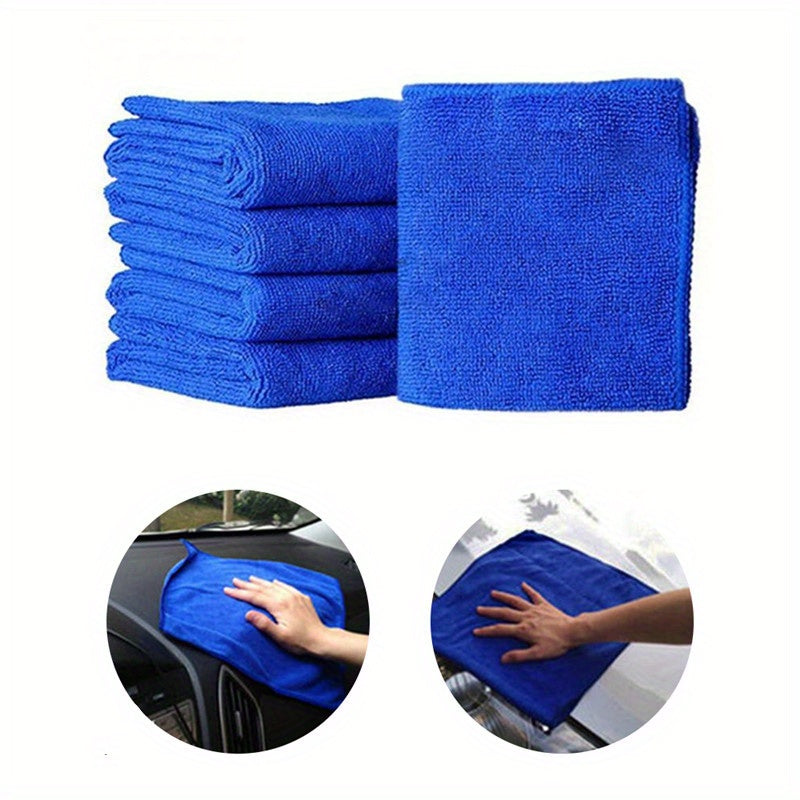 5pcs Car Cleaning Towel Set, Microfiber Cloth for Washing & Drying