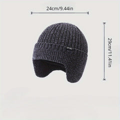 Men's Knitted Beanie Winter Hat with Ear Flap