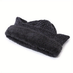 Men's Knitted Beanie Winter Hat with Ear Flap