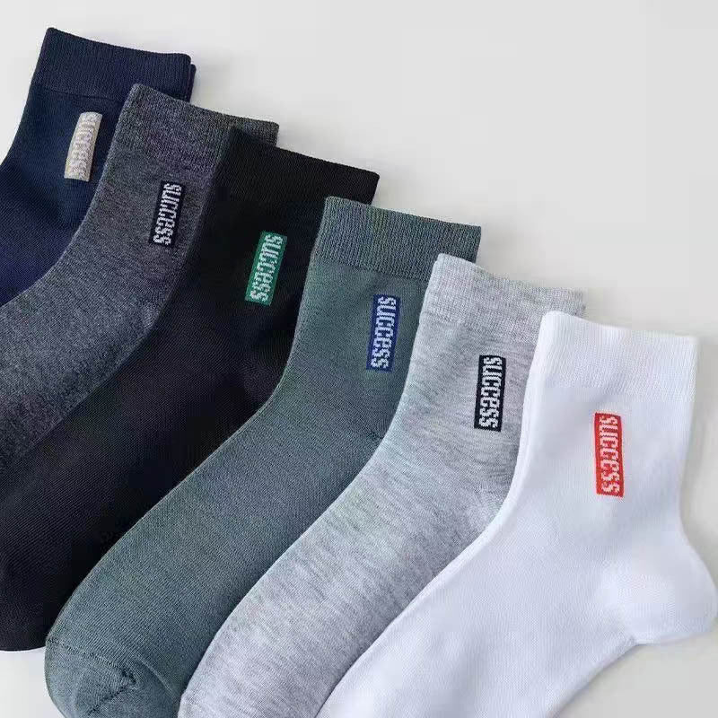 Men's Sports Socks Anti-odor Sweat-absorbing Mid-calf Low-cut Ankle Socks