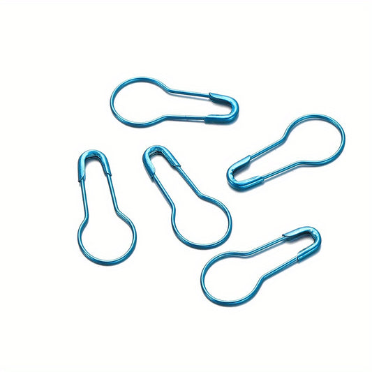 50Pcs Colorful Blank Metal Brooch Safety Pins Tag Paper Sewing Clips Needles
