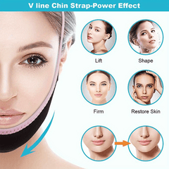2Pcs Face Lifting Belt Bandage Chin Up Patch V Line Lifting Chin Strap