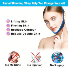 2Pcs Face Lifting Belt Bandage Chin Up Patch V Line Lifting Chin Strap