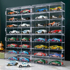 1 64 Scale Wheels Toy Car Display Case Holds 32 Toy Cars Storage Organizer