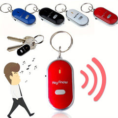 2pcs Sound Control Lost Key Finder Locator Keychain LED Light Torch