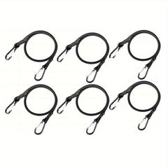 6pcs 99 06 Cm Bungee Cord Straps Heavy Duty Carabiner Hooks