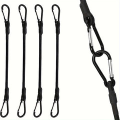 6pcs 99 06 Cm Bungee Cord Straps Heavy Duty Carabiner Hooks
