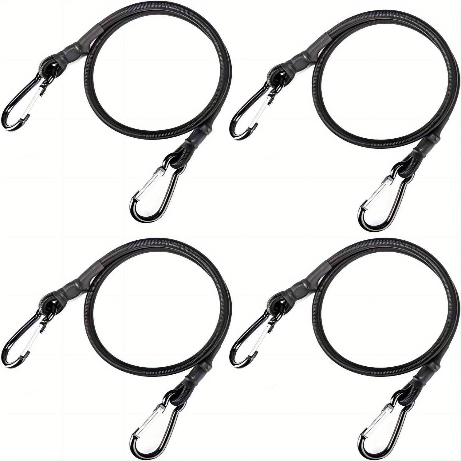 6pcs 99 06 Cm Bungee Cord Straps Heavy Duty Carabiner Hooks