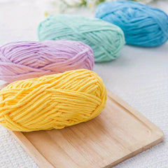 Hand Woven Coarse Wool Yarn 50g - Soft Knitting Crochet Line Velvet Yarn