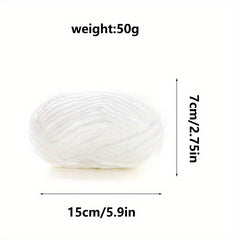Hand Woven Coarse Wool Yarn 50g - Soft Knitting Crochet Line Velvet Yarn