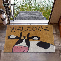 Cow Welcome Printed Doormat Non-slip Kitchen Rug