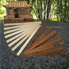 50pcs Natural Carbonized Bamboo Wood Strips DIY Model Building 30x11x81mm