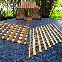 50pcs Natural Carbonized Bamboo Wood Strips DIY Model Building 30x11x81mm