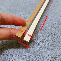 50pcs Natural Carbonized Bamboo Wood Strips DIY Model Building 30x11x81mm