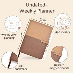 Undated Weekly Planner Notebook With Timeline And To Do List