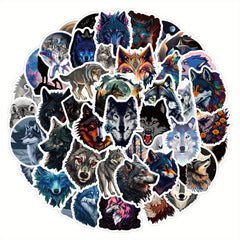 60 Wolf Stickers Waterproof Vinyl Water Bottle Laptop Phone Skateboard