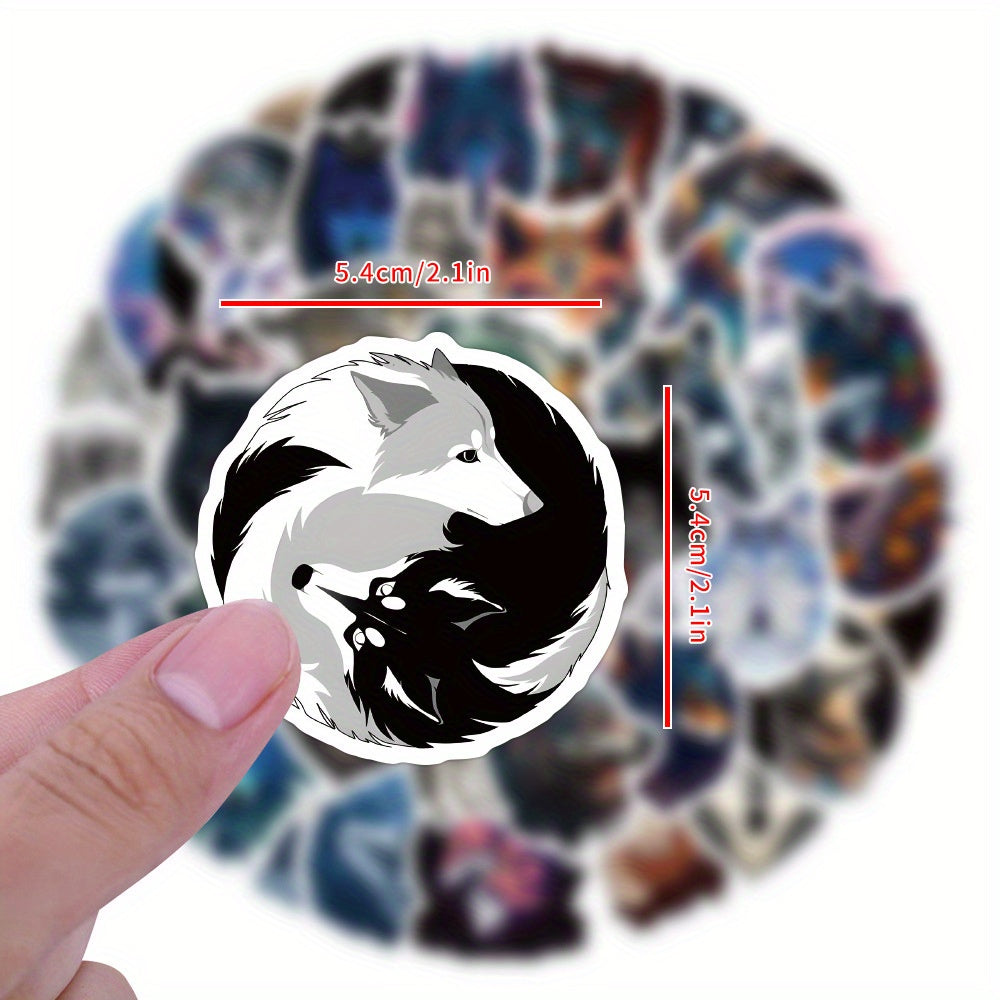 60 Wolf Stickers Waterproof Vinyl Water Bottle Laptop Phone Skateboard
