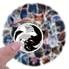 60 Wolf Stickers Waterproof Vinyl Water Bottle Laptop Phone Skateboard