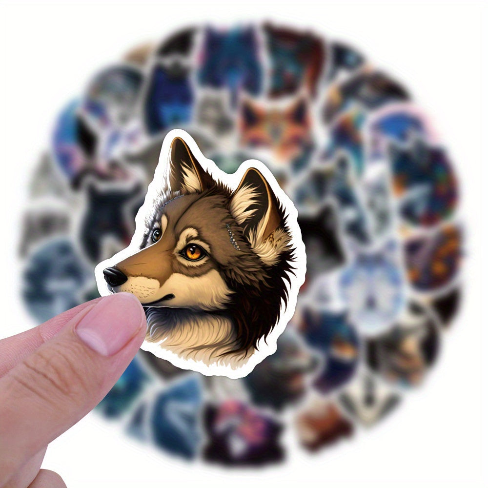 60 Wolf Stickers Waterproof Vinyl Water Bottle Laptop Phone Skateboard