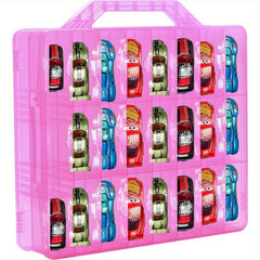 Toy Car Storage Organizer Display Cases 48 Compartments Portable Organizer