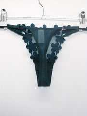 5 Pcs Floral Embroidery Thongs Sexy Sheer Mesh Panties