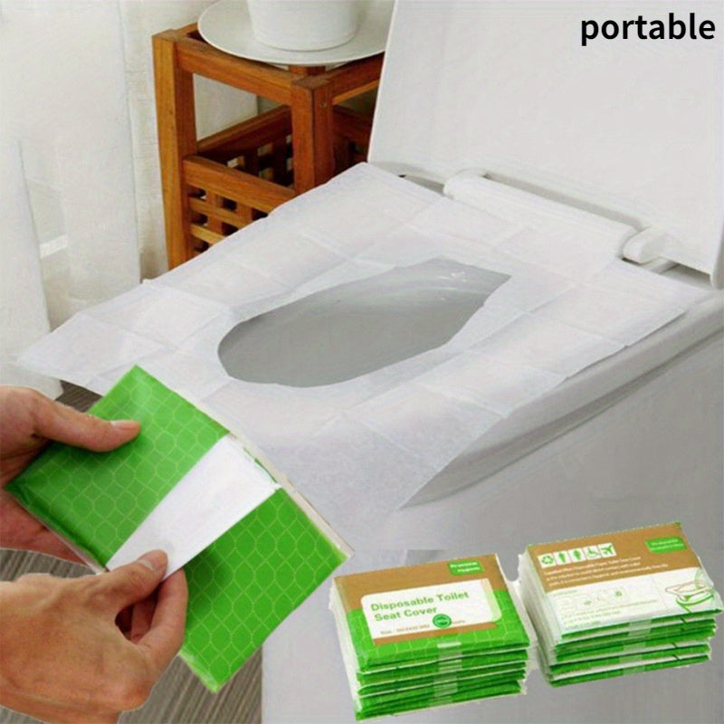 10pcs Disposable Toilet Seat Cover For Travel Camping Hotel Bathroom
