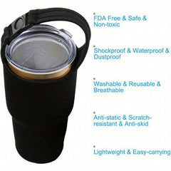 Insulated Water Cup Cover with Adjustable Strap - Anti Scald Portable
