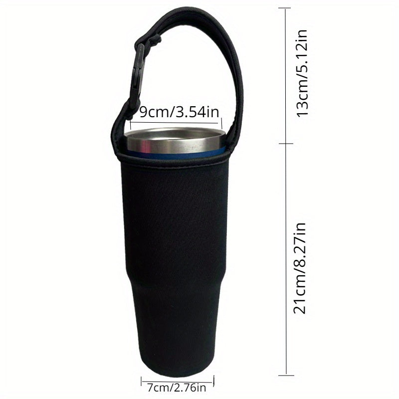 Insulated Water Cup Cover with Adjustable Strap - Anti Scald Portable
