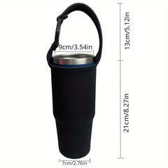 Insulated Water Cup Cover with Adjustable Strap - Anti Scald Portable