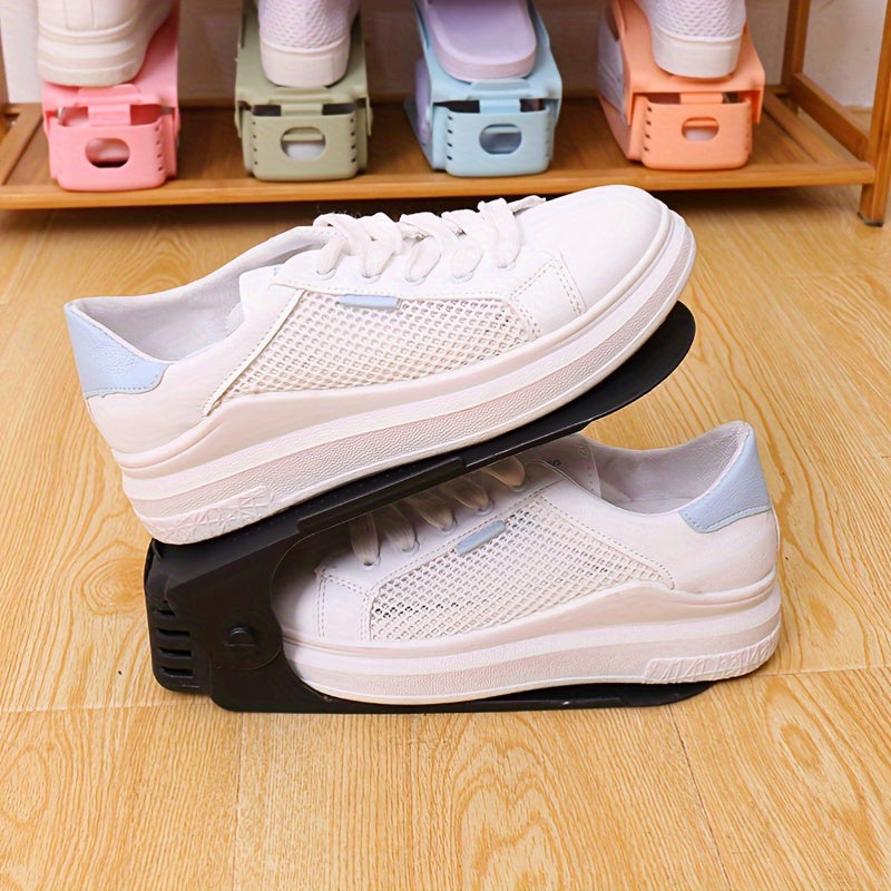 Adjustable Double Layer Shoe Rack Space-saving Shoe Storage Rack