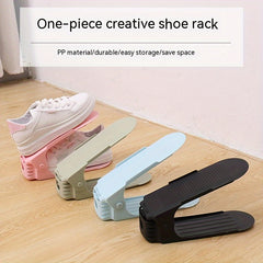 Adjustable Double Layer Shoe Rack Space-saving Shoe Storage Rack