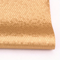 Honeycomb Pattern PVC Leather Fabric A4 Size DIY Home Decoration