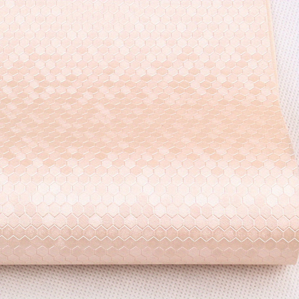 Honeycomb Pattern PVC Leather Fabric A4 Size DIY Home Decoration