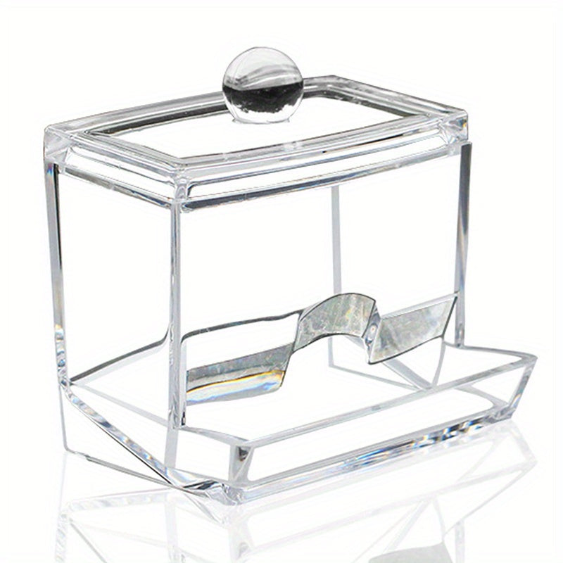 Acrylic Q Tip Holder Dispenser Cotton Ball Swab Box