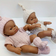 Soft Vinyl Mini Brown Skin Rebirth Doll Home Decoration Gift