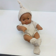 Soft Vinyl Mini Brown Skin Rebirth Doll Home Decoration Gift