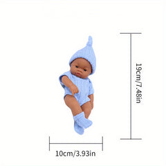 Soft Vinyl Mini Brown Skin Rebirth Doll Home Decoration Gift