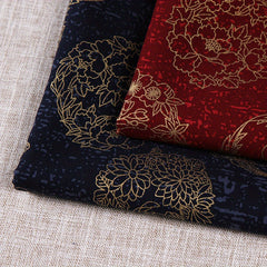 Chinese Bamboo Pattern Hot Stamping Cotton Japanese DIY Fabric