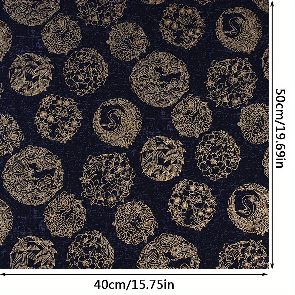 Chinese Bamboo Pattern Hot Stamping Cotton Japanese DIY Fabric