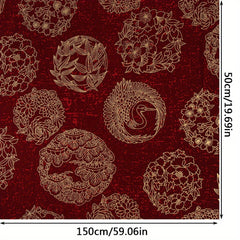 Chinese Bamboo Pattern Hot Stamping Cotton Japanese DIY Fabric