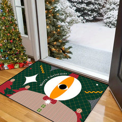 Abstract Creative Christmas Printed Floor Mat Soft Anti-fouling Anti-slip